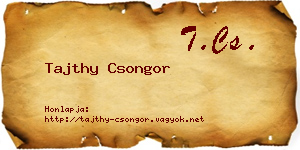 Tajthy Csongor névjegykártya